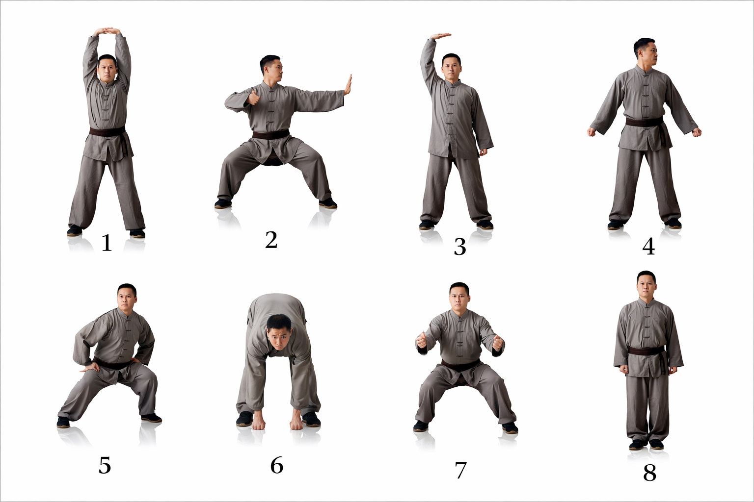 gerakan dalam Ba Duan Jin cara simpel untuk hilangkan sering pegal depan laptop