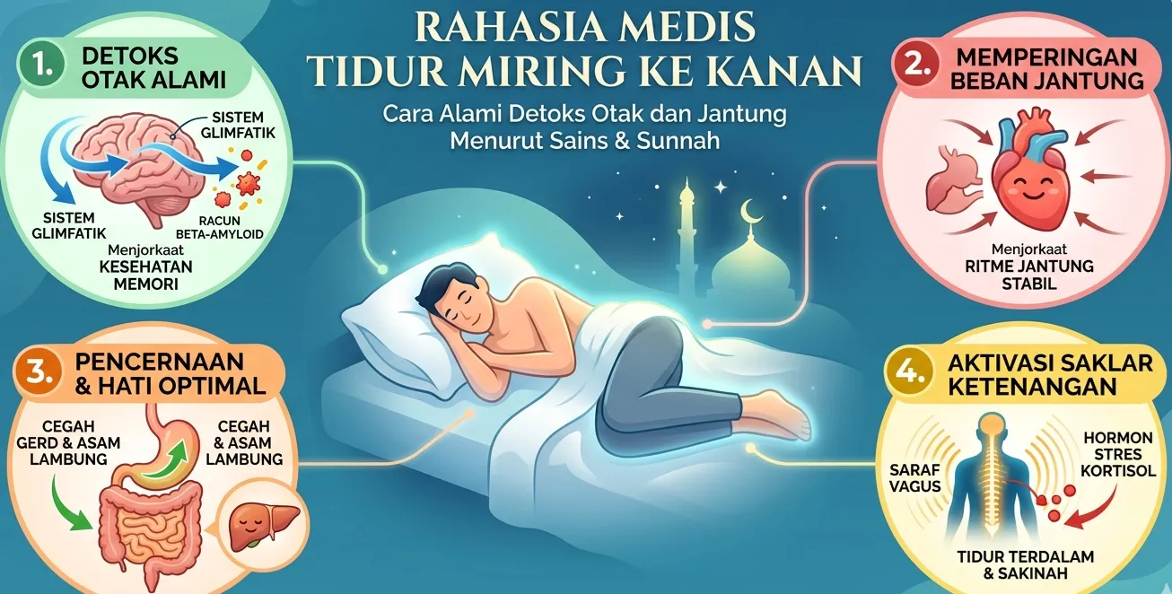 manfaat tidur miring ke kanan