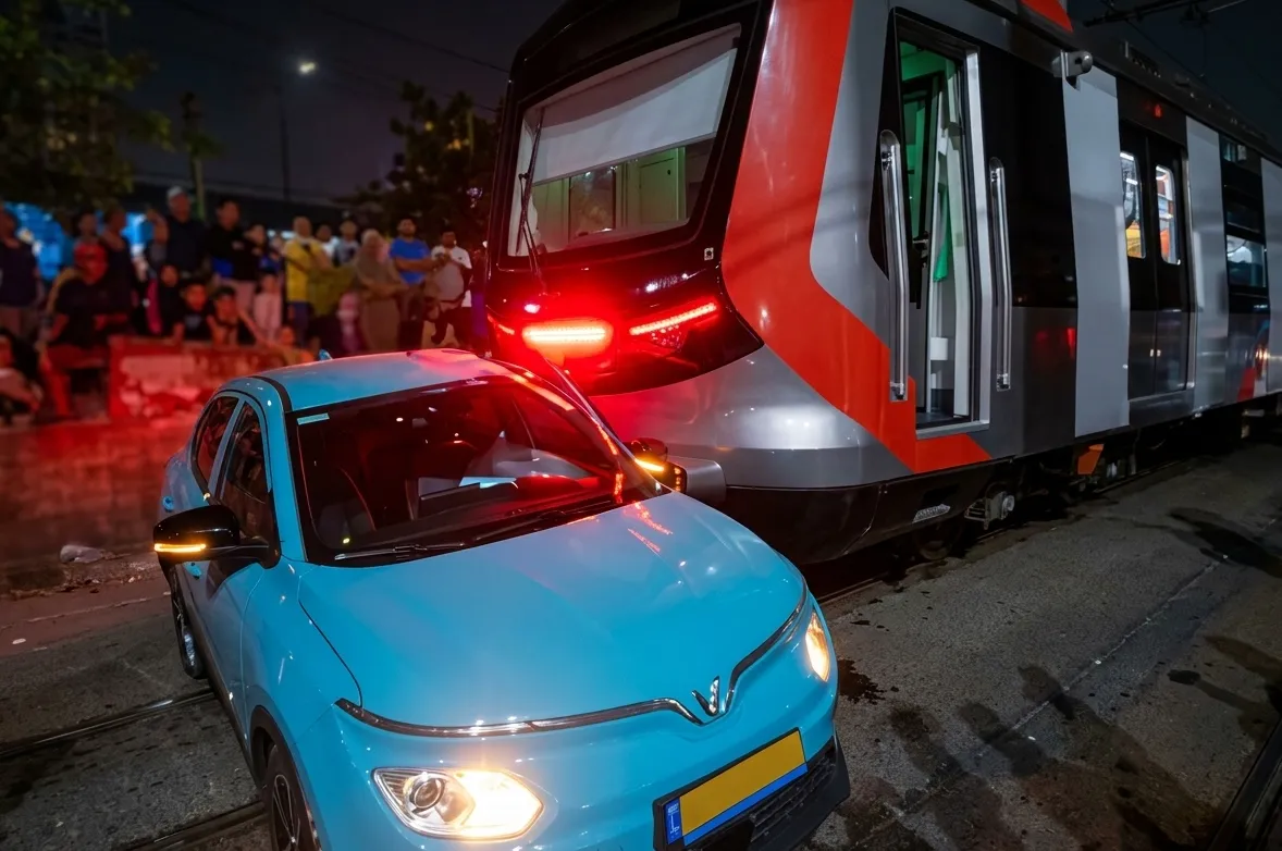 mesin mati di rel kereta