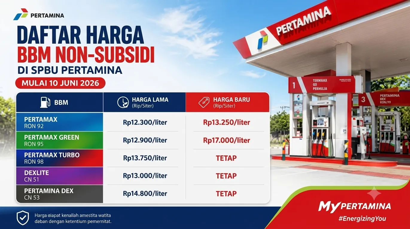 penyebab kenaikan harga Pertamax bulan juni 2026